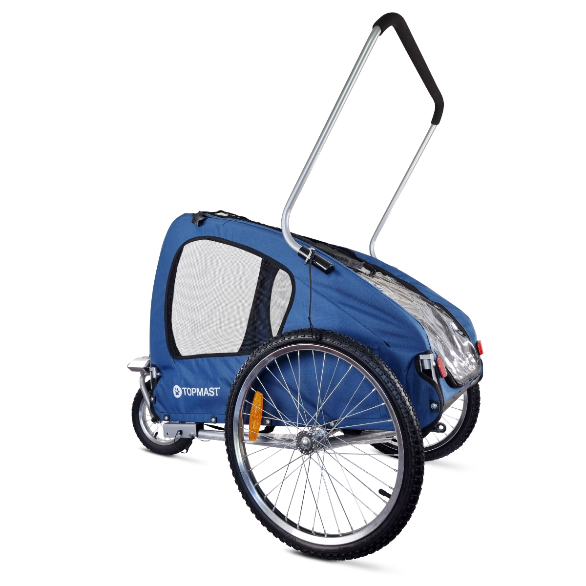 Fahrradanhänger Streamline - schwenkbares Vorderrad - blau