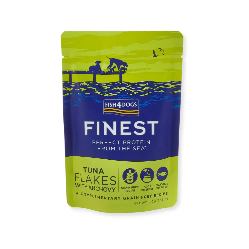 Fish4Dogs ® Finest Thunfischflocken mit Sardellen 100 g Lucky-Pet