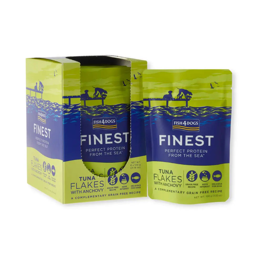 Fish4Dogs ® Finest Thunfischflocken mit Sardellen 100 g Lucky-Pet