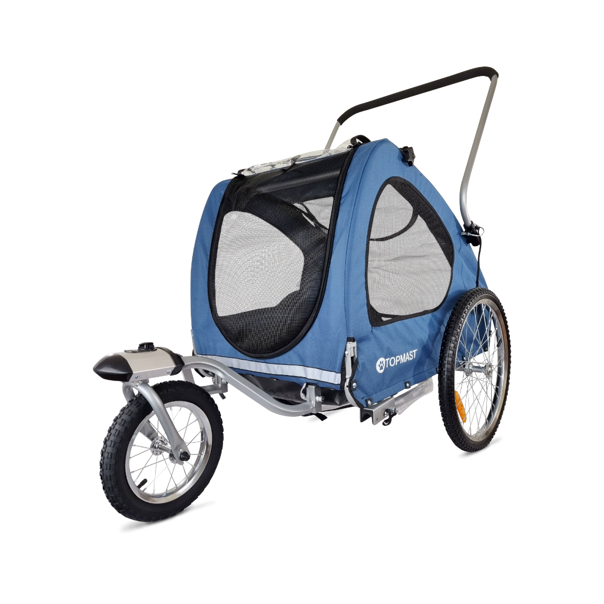 Fahrradanhänger Streamline - schwenkbares Vorderrad - blau