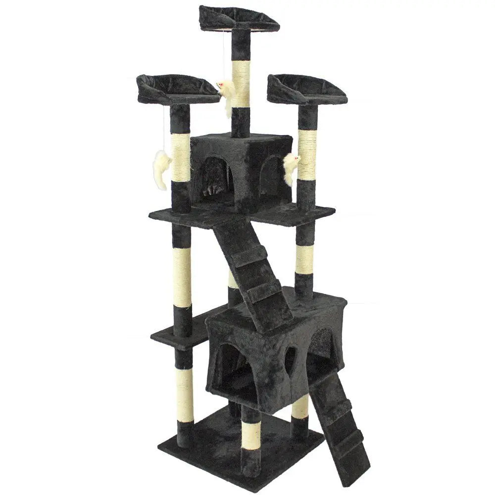 Kratzbaum Kim - 170cm hoch - schwarz Topmast