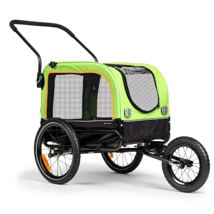 Topmast VARIO 2-in-1-Hundeanhänger und Hundebuggy grün Topmast