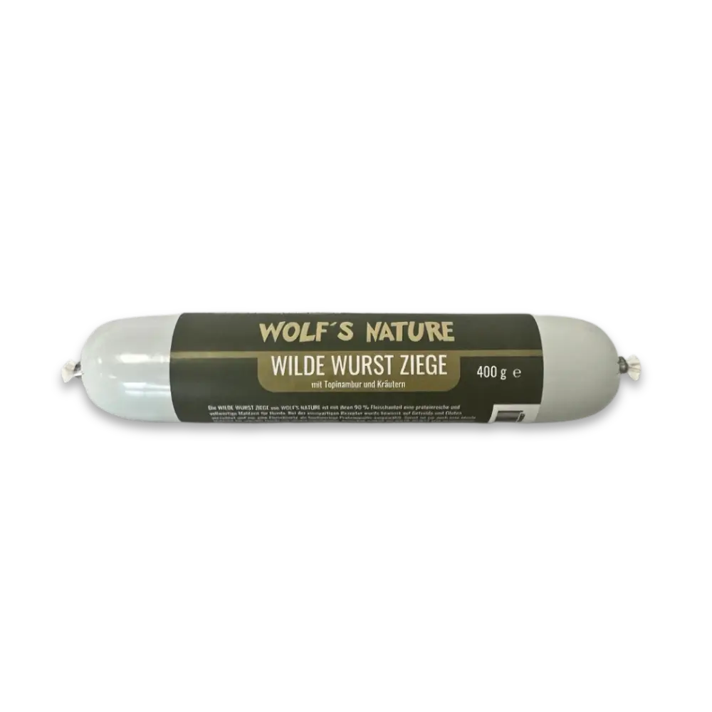 Wolf´s Nature ® Wilde Wurst Ziege 400 g lucky-pet