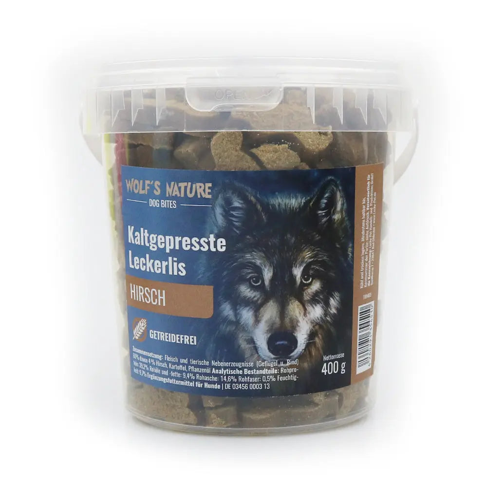 Wolf´s Nature ® Dog bites mit Hirsch 400 g Lucky-Pet