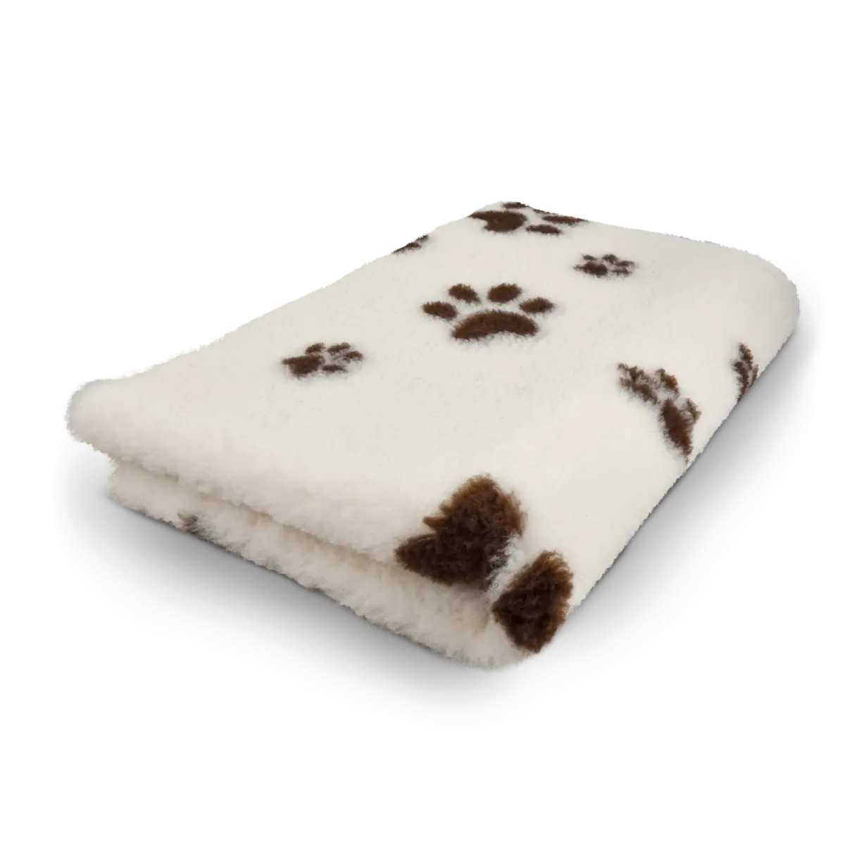 Vetbed | Hundedecke creme mit braunen Pfoten Topmast
