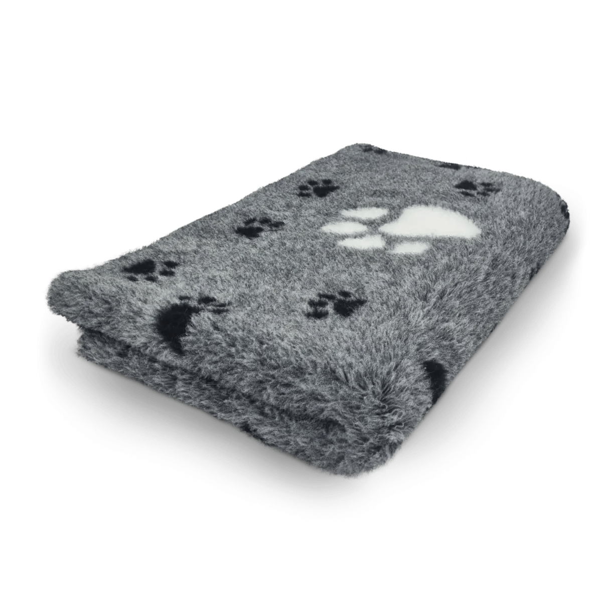 Vetbed Hundedecke Floorhöhe 28mm | 3 farbig graue Tatzen | Anti - Rutsch - Vetbed Hundedecke 28mm