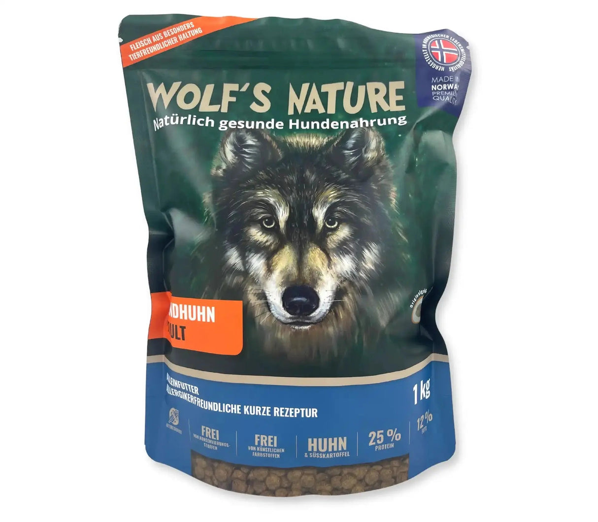 Wolf's Nature Adult Landhuhn | Trockenfutter - Hundefutter