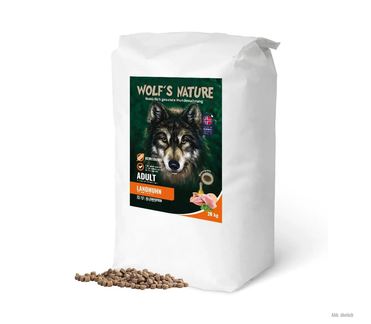 Wolf's Nature Adult Landhuhn | Trockenfutter - Hundefutter