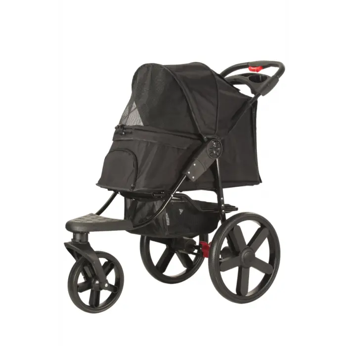 schwarzer Hundebuggy