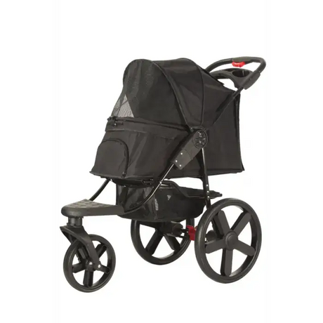 schwarzer Hundebuggy