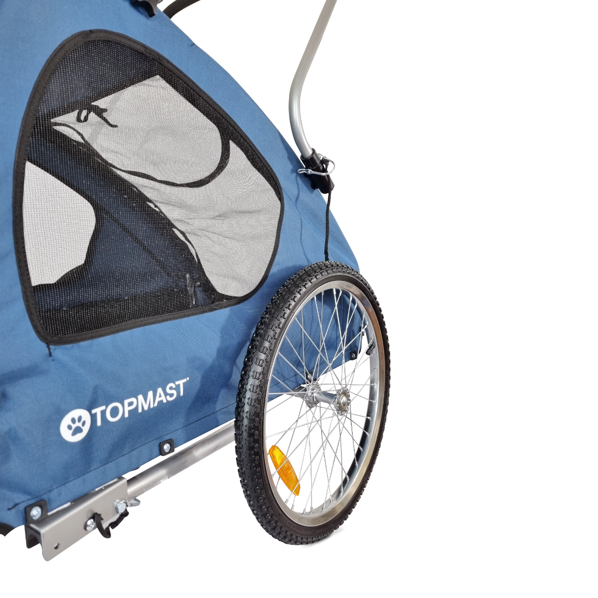 Fahrradanhänger Streamline - schwenkbares Vorderrad - blau