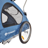 Fahrradanhänger Streamline - schwenkbares Vorderrad - blau