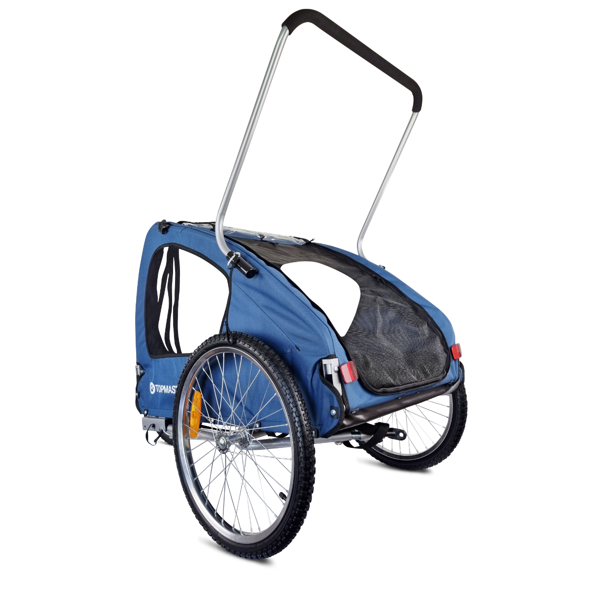 Fahrradanhänger Streamline - schwenkbares Vorderrad - blau