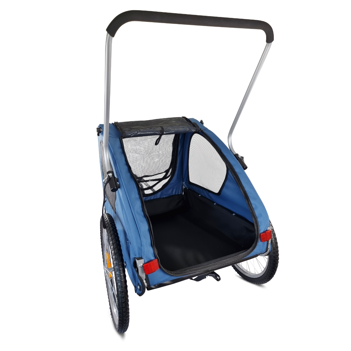 Fahrradanhänger Streamline - schwenkbares Vorderrad - blau