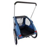 Fahrradanhänger Streamline - schwenkbares Vorderrad - blau