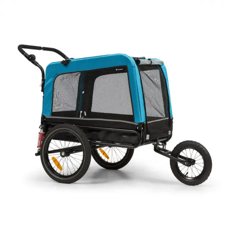 Fahrradanhänger für Hunde - Hundebuggy - 600D OXFORD BLAU Topmast