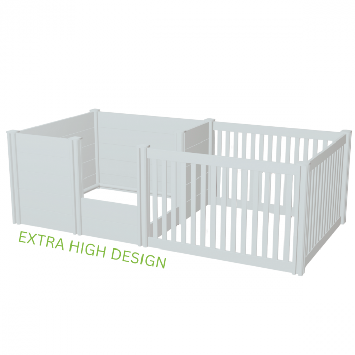 Wurfkisten mit Welpen Auslauf 46cm + 80cm höhe Topmast