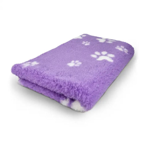 Vetbed | Hundedecke Lila mit weißen Pfoten Topmast