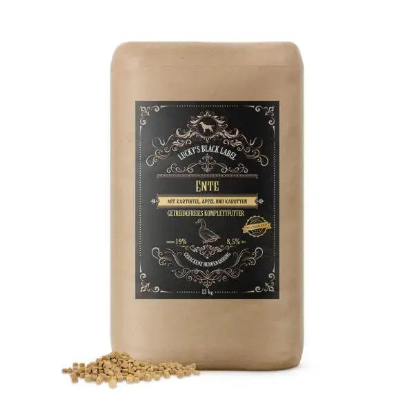 Lucky's Black Label Ente ofengebacken getreidefrei Mypuppystore